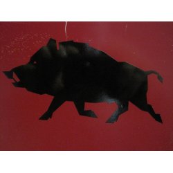 Vildsvineklistermrke til bil m.m. (sort)