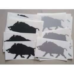 Vildsvineklistermrke til bil m.m. (sort)