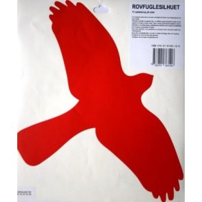 Rovfuglesilhuet til rude (rd)