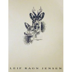 Eksklusive Leif Ragn Jensen-tryk: vildtmotiver. 4 stk. i mappe