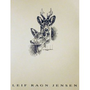 Eksklusive Leif Ragn Jensen-tryk: vildtmotiver. 4 stk. i mappe