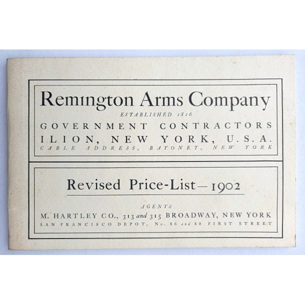 Remington Arms Company - Price List 1902