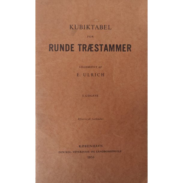 Kubiktabel for runde trstammer