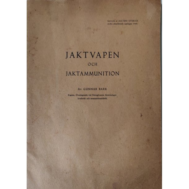 Jaktvapen och jaktammunition 